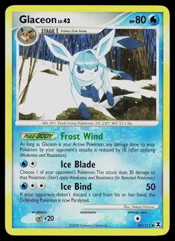 Pokemon Card - Glaceon Rising Rivals 41/111 Uncommon - Image 1