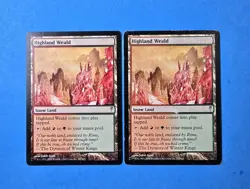 2x Highland Weald Coldsnap 2006 Mtg Magic Card Dual Land Mountain Forest 147 - Image 1