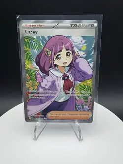 Pokemon Card TCG - Lacey 166/142 Ultra Rare Full Art Trainer Stellar Crown NM - Image 1
