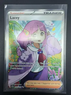 Pokemon Card TCG - Lacey 166/142 Ultra Rare Full Art Trainer Stellar Crown NM - Image 3