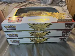 Pokemon Zapdos EX Collection Box 151 Series Lot of 3 Factory Sealed - Image 1