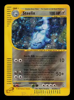 Pokemon Card Steelix H23/H32 Aquapolis Holo Foil Rare Vintage MP 2002 - Image 1