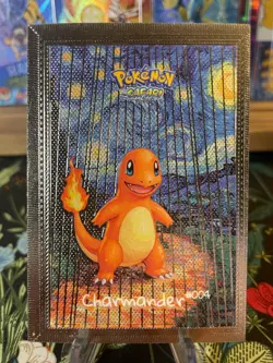 Charmander #004 Silver Holo Safari 2.0 Box Hit Non-TCG Textured Pokemon - Image 1