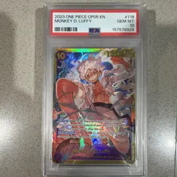 Monkey D. Luffy OP05-119 SEC PSA 10 One Piece Card Awakening Of The New Era - Image 1