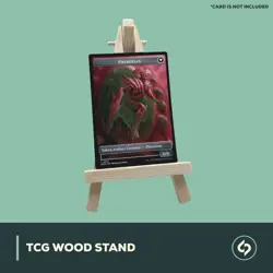 TCG Wood Stand Display, Kartenstander fur MTG, Pokemon, Yu-Gi-Oh uvm. Naturholz - Image 1