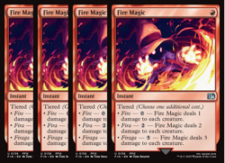 Set 4x Fire Magic - MtG FIN-EN - Image 1
