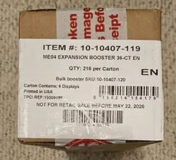 Pokemon TCG ME04 Chaos Rising Booster Box Case Factory Sealed - Image 1