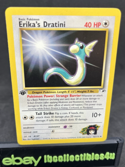 Erika's Dratini 1st Edition 42/132 Gym Heroes Pokemon Card TCG Wotc 2000 NM F/S - Image 1