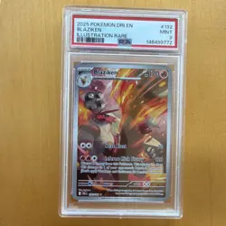 Pokemon TCG 2025 Blaziken Destined Rivals Illustration Rare Holo 192/182 PSA 9 - Image 1