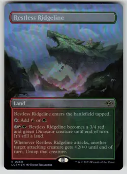Restless Ridgeline (Borderless) Foil Rare The Lost Caverns of Ixalan 350 MTG NM - Image 1