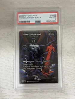 Magic The Gathering: Spider-man - Venom King In Black Borderless - PSA 8 - #0022 - Image 1