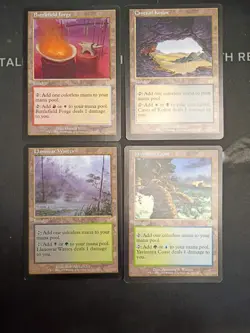 Caves of Koilos, Yavimaya Coast, Llanowar Wastes, Battlefield Forge - Apocalypse - Image 1