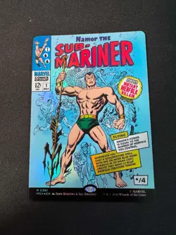 Namor the Sub Mariner Borderless FOIL 391 Marvel Super Heroes MTG NM - Image 1