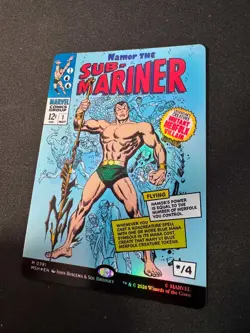 Namor the Sub Mariner Borderless FOIL 391 Marvel Super Heroes MTG NM - Image 2