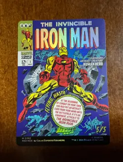 Tony Stark // The Invincible Iron Man (0392) - Foil - Borderless Marvel Super - Image 1