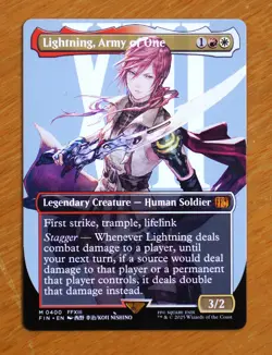 Lightning, Army of One #400 Borderless Artwork - English (NM) Final Fantasy MTG - Image 1