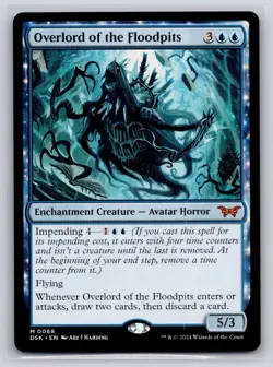 Overlord of the Floodpits 68 Duskmourn: House of Horror Magic: The Gathering NM - Image 1