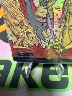 Hew the Entwood (Serialized 76/100) LOTR MTG Poster Foil - Image 3