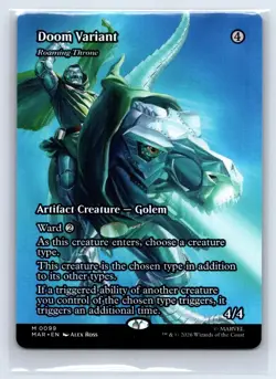Doom Variant - Roaming Throne (Borderless) 99 Magic: The Gathering NM - Image 1
