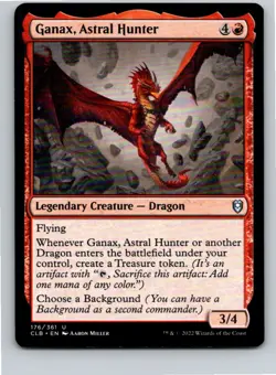 Magic the Gathering Ganax, Astral Hunter Commander Battle for Baldur's Gate MTG - Image 1