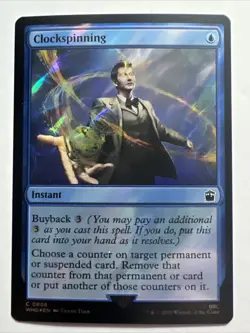 Clockspinning - Surge Foil #0806 (NM) Doctor Who Magic MTG - Image 1