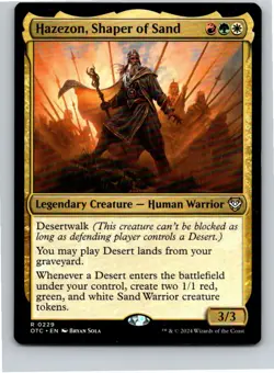 Magic Gathering Hazezon, Shaper of Sand Commander Outlaws Thunder Junction MTG - Image 1