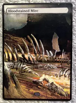 Altered Bloodstained Mire - MTG Magic Painted - Image 1