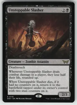 MTG Unstoppable Slasher (0119) Normal Duskmourn: House of Horror # 119 NM - Image 1