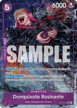 One Piece Donquixote Rosinante (Parallel) - OP10-072 - SR - Foil, Near Mint Roya - Image 1