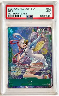 2025 One Piece Uta OP13-023 Carrying on His Will Alternate Art PSA 9 English - Image 1