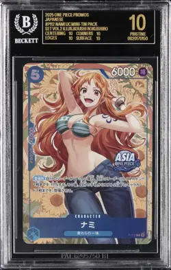 2025 ONE PIECE PROMOS JAPANESE #P-112 NAMI BGS 10 BLACK LABEL - Image 1