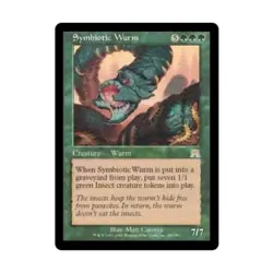 WOTC MtG Onslaught Symbiotic Wurm (R) (Foil) VG - Image 1