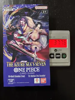 One Piece OP-14 The Azure Sea’s Seven Sleeved Pack - weighed pack - 37.75g + - Image 1