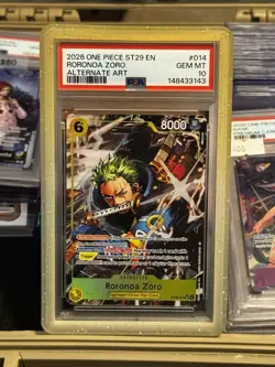 ONE PIECE ENGLISH ST29 RORONOA ZORO ST29-014 ALT ART PSA 10 🔥📈 - Image 1