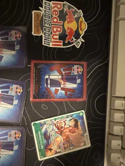 Red Bull Double DON!! Full Set + PRB02-005 Luffy Promo + Sticker - Image 4