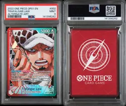 2022 One Piece OP01 EN Alternate Art Pre-Errata Alpha #002 Trafalgar Law PSA 9 - Image 1