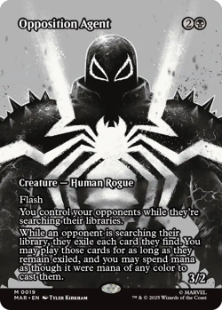 Opposition Agent 0019 ~ **Borderless** Mythic MTG Marvel Spider-man - Image 1