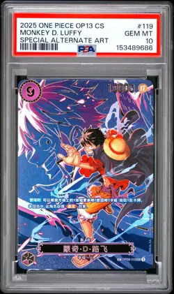 2025 ONE PIECE CHINESE OP13 #119 CARRYING ON HIS WILL MONKEY D LUFFY SP PSA 10 - Image 1