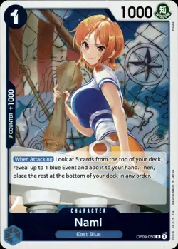 Nami - Rare - OP09-050 Emperors In The New World - One Piece CCG - Image 1