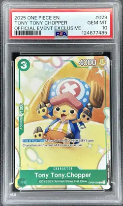 One Piece EN Tony Tony Chopper Official Event Exclusive Promo #OP09-029 (PSA 10) - Image 1
