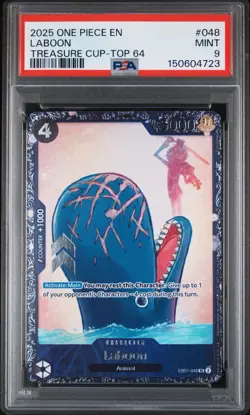 2025 One Piece EN Treasure Cup Top 64 #048 Laboon PSA 9 MINT - Image 1