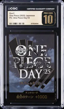 2025 ONE PIECE JAPANESE PC: ONE PIECE DAY'25 PROMO DON!! CGC 10 PRISTINE - Image 1