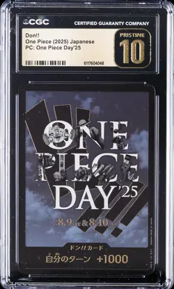 2025 ONE PIECE JAPANESE #P-110 DON!! CGC 10 PRISTINE - Image 1