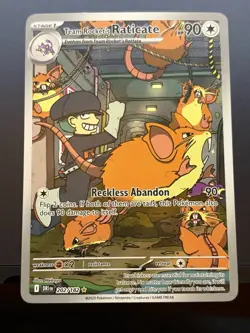 Pokemon TCG Team Rockets Raticate Card 202/182 Destined Rivals - Image 1