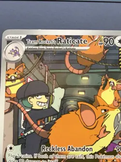 Pokemon TCG Team Rockets Raticate Card 202/182 Destined Rivals - Image 2