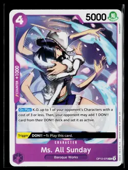 Ms. All Sunday Legacy of the Master Release Event Cards #OP12-075 - Image 1