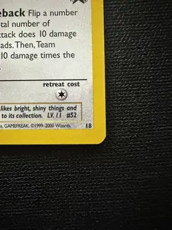 2000 Team Rocket's Meowth 18/53 Black Star Wotc Promo Pokemon Card TCG English - Image 4