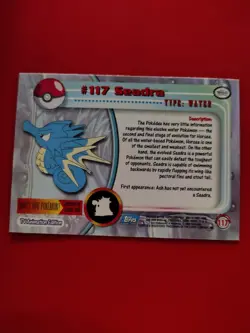 Topps TV Animation Edition Seadra #117 Water Pokemon Card English - Image 4