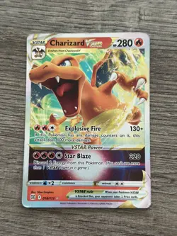 Charizard VSTAR Ultra Rare Holo 018/172 NM SWSH09: Brilliant Stars Pokemon Card - Image 1