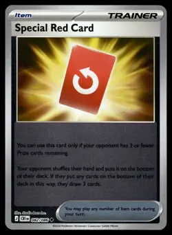 Special Red Card 082/086 Uncommon Chaos Rising Pokemon Reverse Holo Near Mint - Image 1